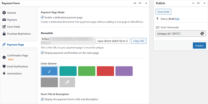 Customize SEPA payments form Customize SEPA payments form