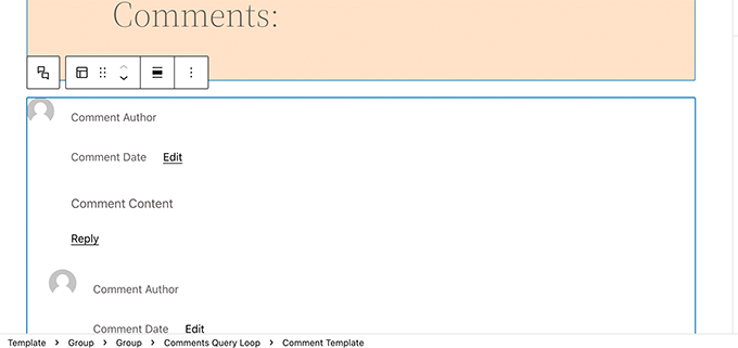 Comment Query Loop block Comment Query Loop block