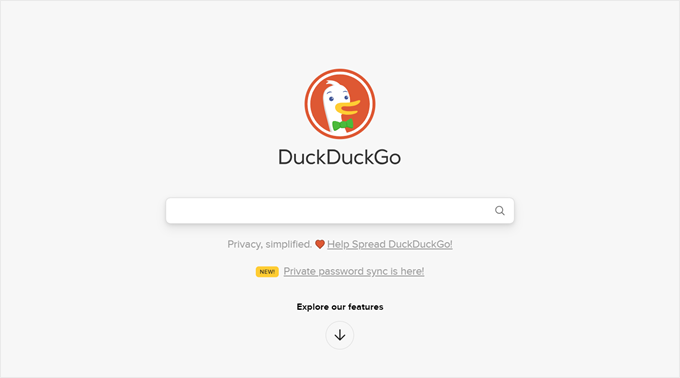 DuckDuckGo search engine DuckDuckGo search engine
