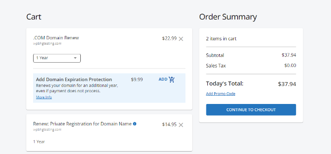Pay for domain renewal in HostGator Pay for domain renewal in HostGator