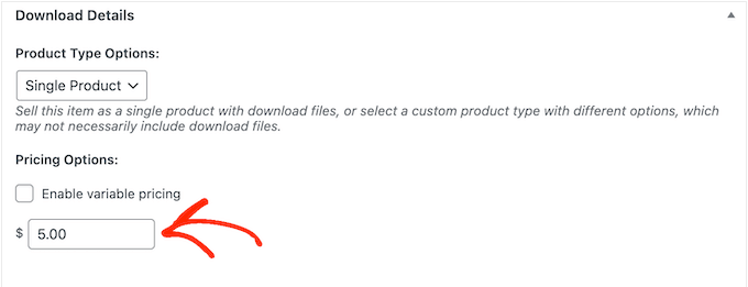 Adding a price to a digital product in WordPress Adding a price to a digital product in WordPress