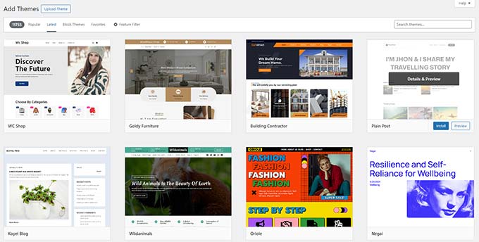 Browse free WordPress themes Browse free WordPress themes