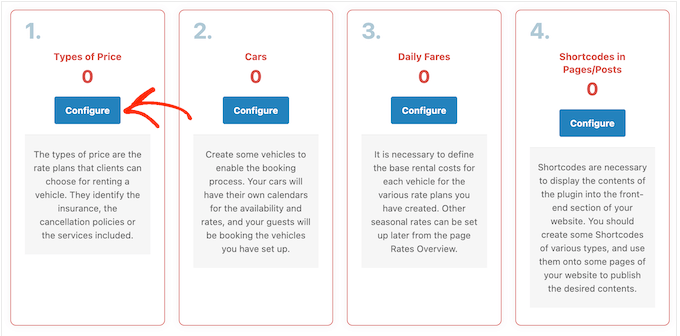 Configuring the prices for your car booking system Configuring the prices for your car booking system