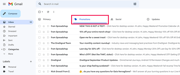 Marketing emails Marketing emails