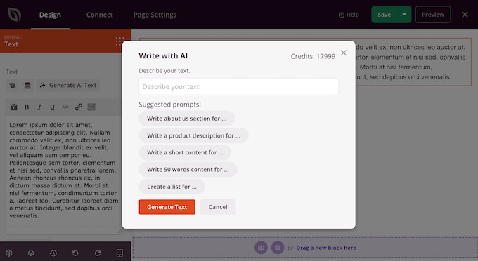 Creating a one-page website using SeedProd's advanced AI prompts Creating a one-page website using SeedProd's advanced AI prompts