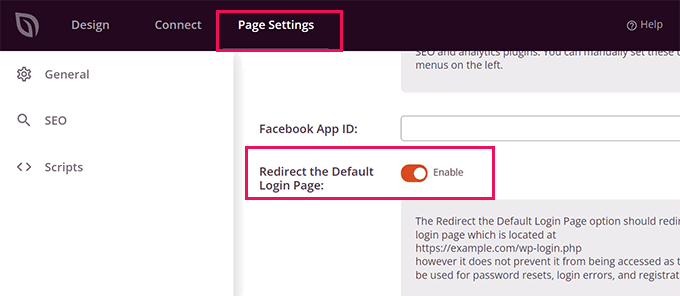 Turn on login page redirect Turn on login page redirect
