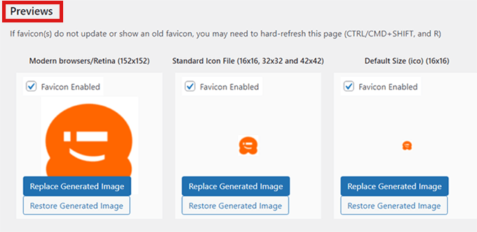 previews-of-favicon Previews of favicon