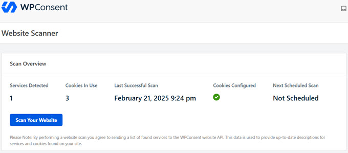 wpconsent website scanner wpconsent website scanner