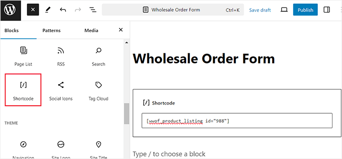 Add order form shortcode Add order form shortcode