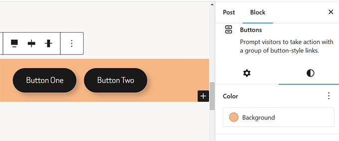 Background color to buttons block Background color to buttons block
