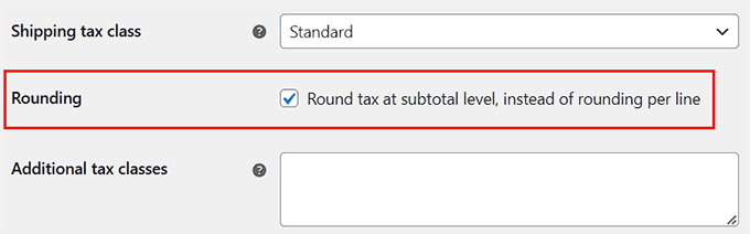 Check the Rounding option Check the Rounding option