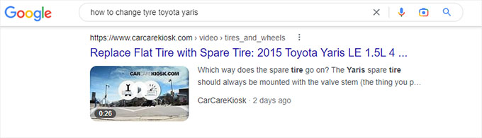 Article with video embed apeparing in search results Article with video embed appearing in search results