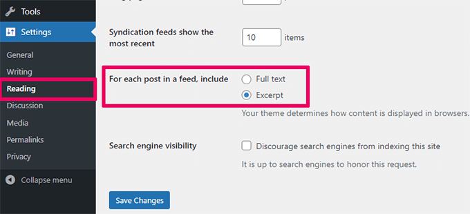 Show only summary in syndication feeds Show only summary in syndication feeds
