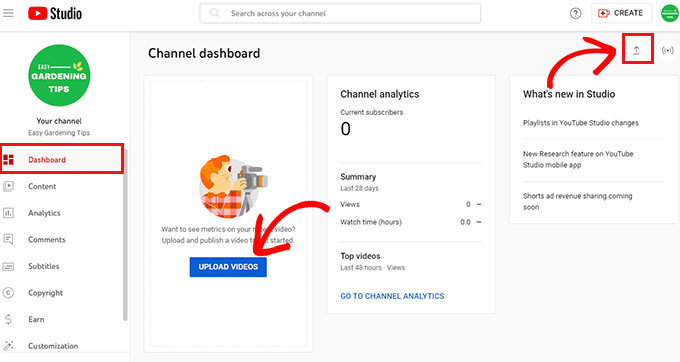 Upload YouTube videos Upload YouTube videos