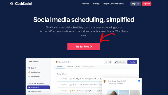 ClickSocial signup ClickSocial signup