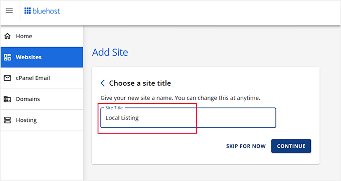 Choose a title for Classified ads website Choose a title for Classified ads website