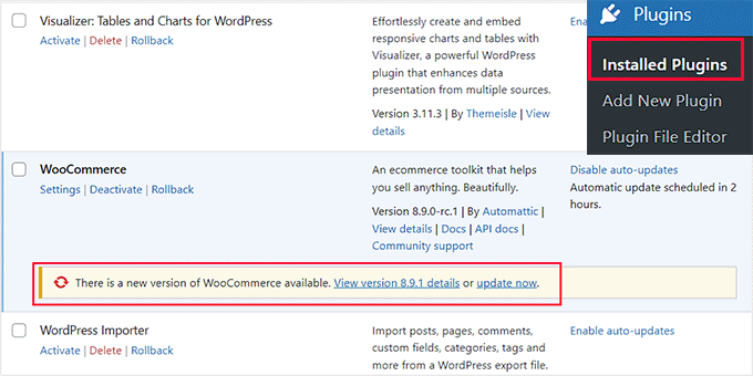Update your WooCommerce plugin Update your WooCommerce plugin