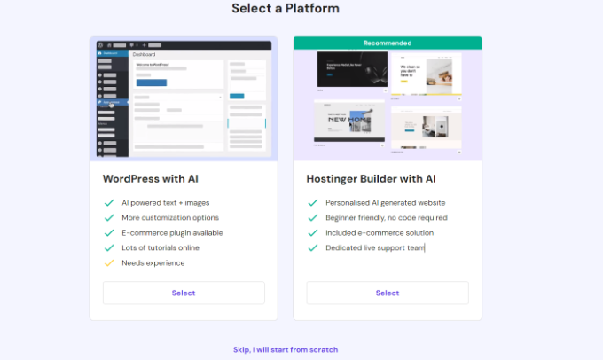 Select a platform Select a platform