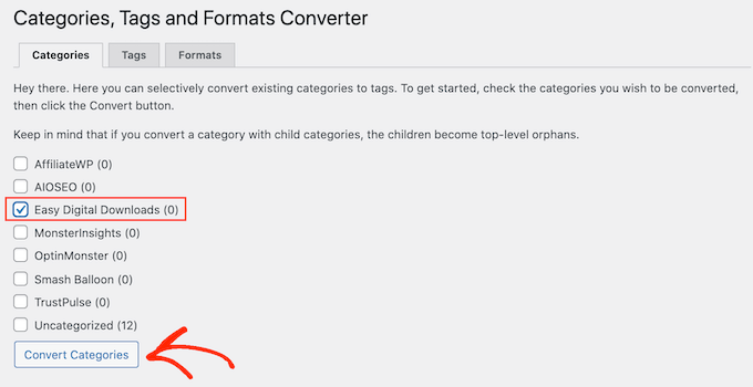 Easily turn a category into a tag Easily turn a category into a tag