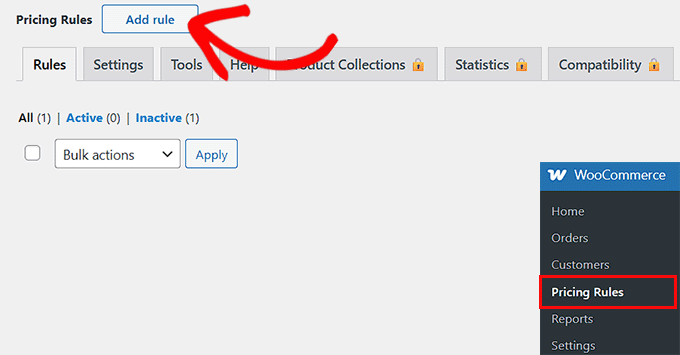 Click the Add Rule button Click the Add Rule button