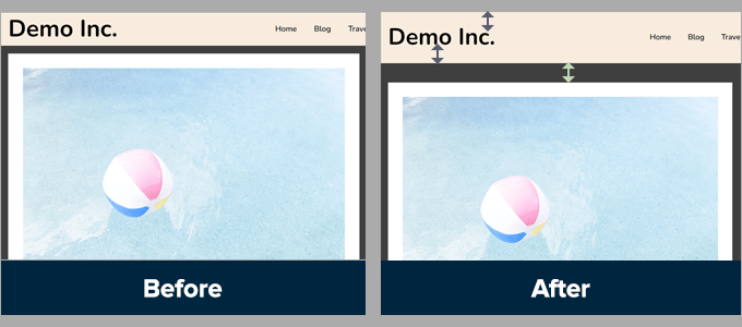 Increasing margins around container elements Increasing margins around container elements