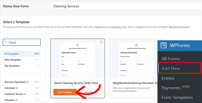 use cleaning service order form template use cleaning service order form template