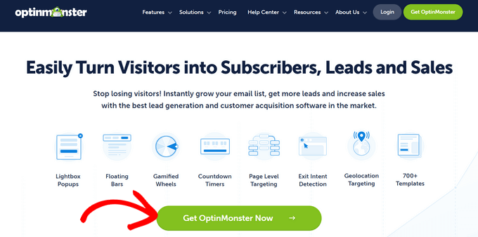 Click the Get OptinMonster Now button Click the Get OptinMonster Now button