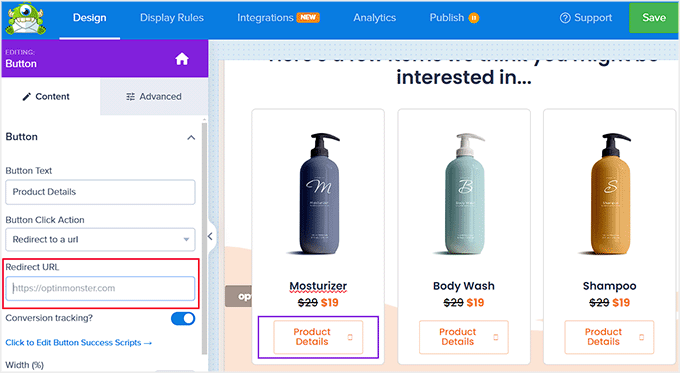 Add product URL in the popup Add product URL in the popup
