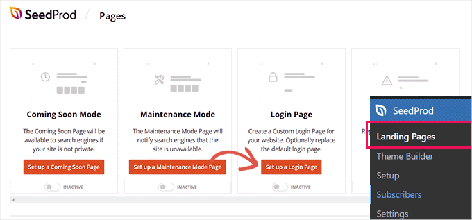 SeedProd login page setup SeedProd login page setup