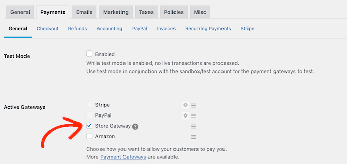 Putting your online store into testing mode Putting your online store into testing mode