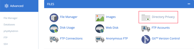 Using cPanel's Directory Privacy Feature Using cPanel's Directory Privacy Feature