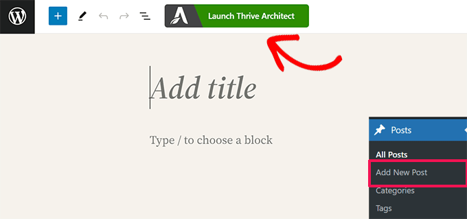 Launch Thrive Architect Launch Thrive Architect