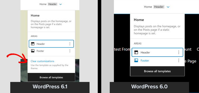 Quickly clear customizations Quickly clear customizations