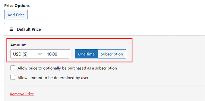 Add amount for your payment form Add amount for your payment form
