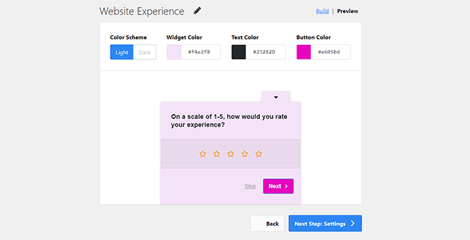 Customize the user experience feedback prompt Customize the user experience feedback prompt