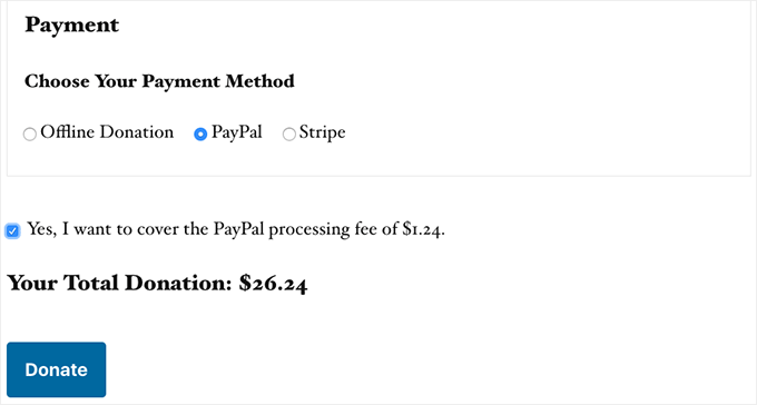 Fee relief donation form preview Fee relief donation form preview