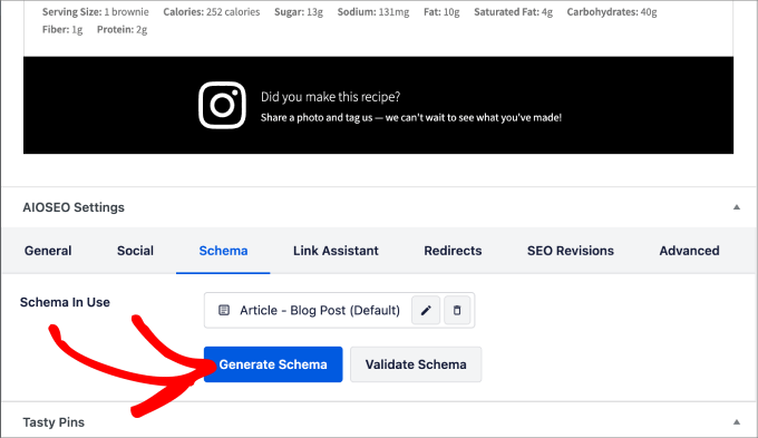 generate schema for recipe card generate schema for recipe card