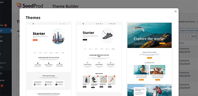 SeedProd starter themes SeedProd starter themes