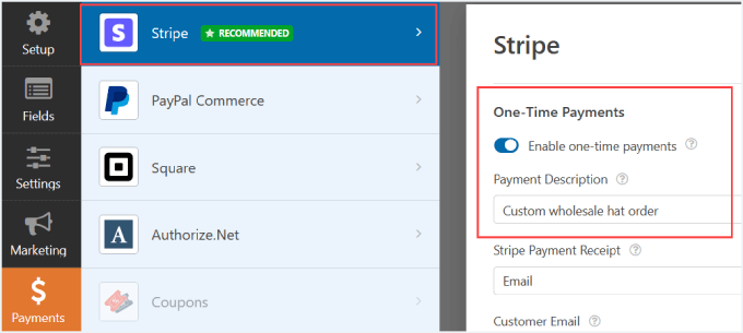 Stripe one time payments Stripe one time payments