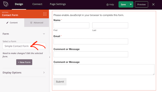 How to embed contact forms on a single-page website or blog How to embed contact forms on a single-page website or blog