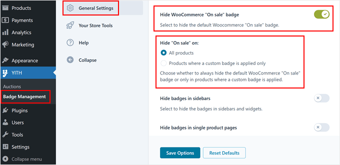 Hiding WooCommerce's sale badge with YITH Hiding WooCommerce's sale badge with YITH