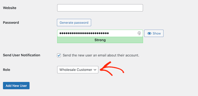 Changing a customer's wholesale user role Changing a customer's wholesale user role
