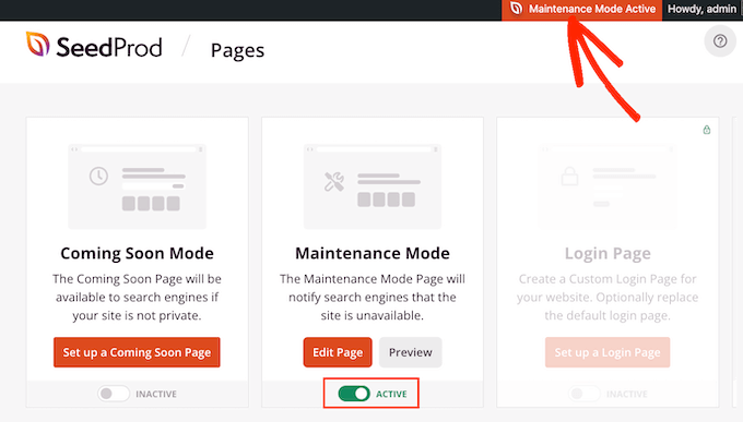 An example WordPress site in maintenance mode An example WordPress site in maintenance mode