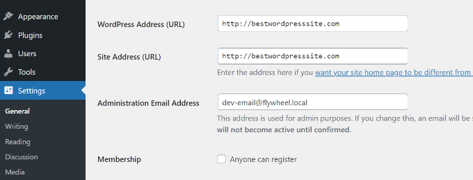 Ensure WordPress and site address are same Ensure WordPress and site address are same