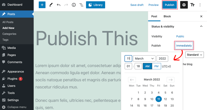 Posts Can Be Published Immediately or Scheduled to Go Live in the Future Posts Can Be Published Immediately or Scheduled to Go Live in the Future