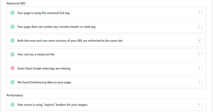View advanced SEO and performance View advanced SEO and performance