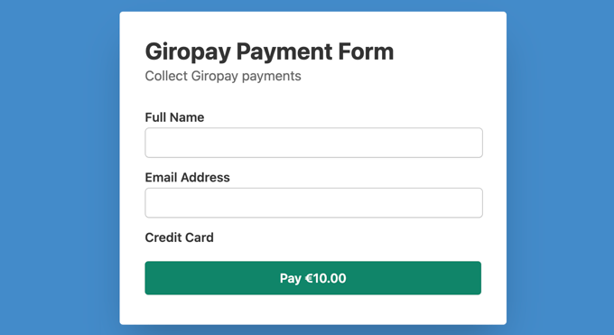 Preview of Dedicated Payment Page Preview of Dedicated Payment Page