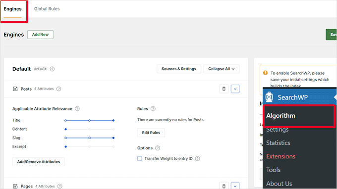 SearchWP engines SearchWP engines