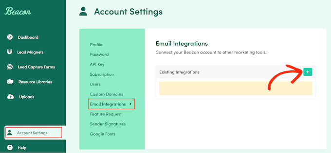 How to connect Beacon to your email marketing provider How to connect Beacon to your email marketing provider