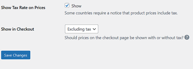 Choose if you want to display taxes on the checkout page Choose if you want to display taxes on the checkout page